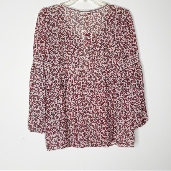 Max STUDIO bohemian style sheer blouse. Size S - Picture 3 of 9